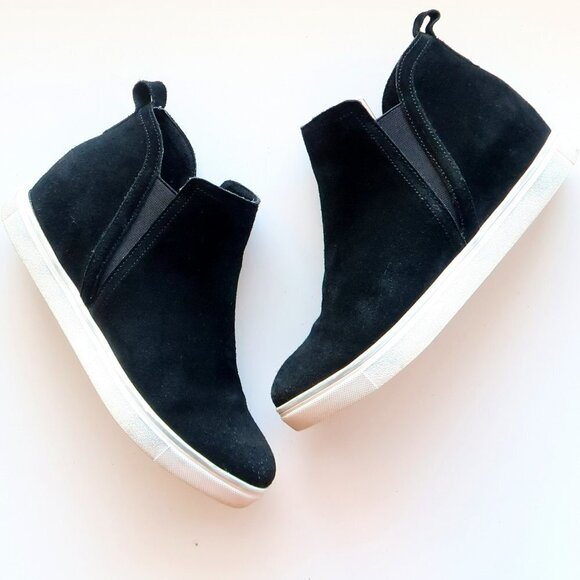 Blondo Shoes - Blondo Black Suede Leather Waterproof Flat Sneaker Booties Ankle Boots Size 7.5